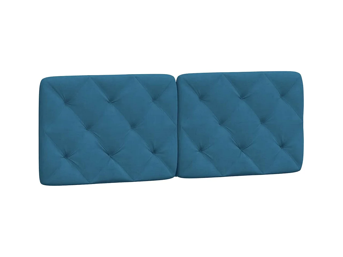 Lit double | Lit adulte | Cadre de lit bleu 140x200 cm velours