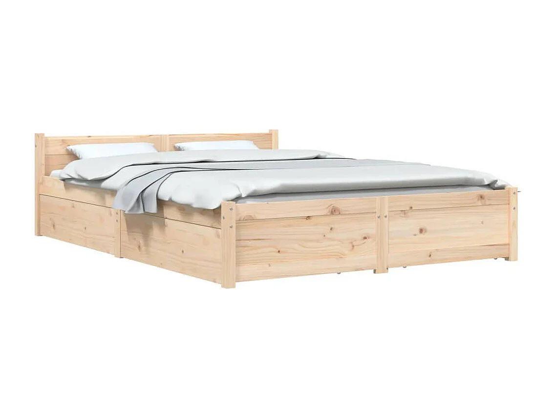 Lit double | Lit adulte | Cadre de lit avec tiroirs 135x190 cm