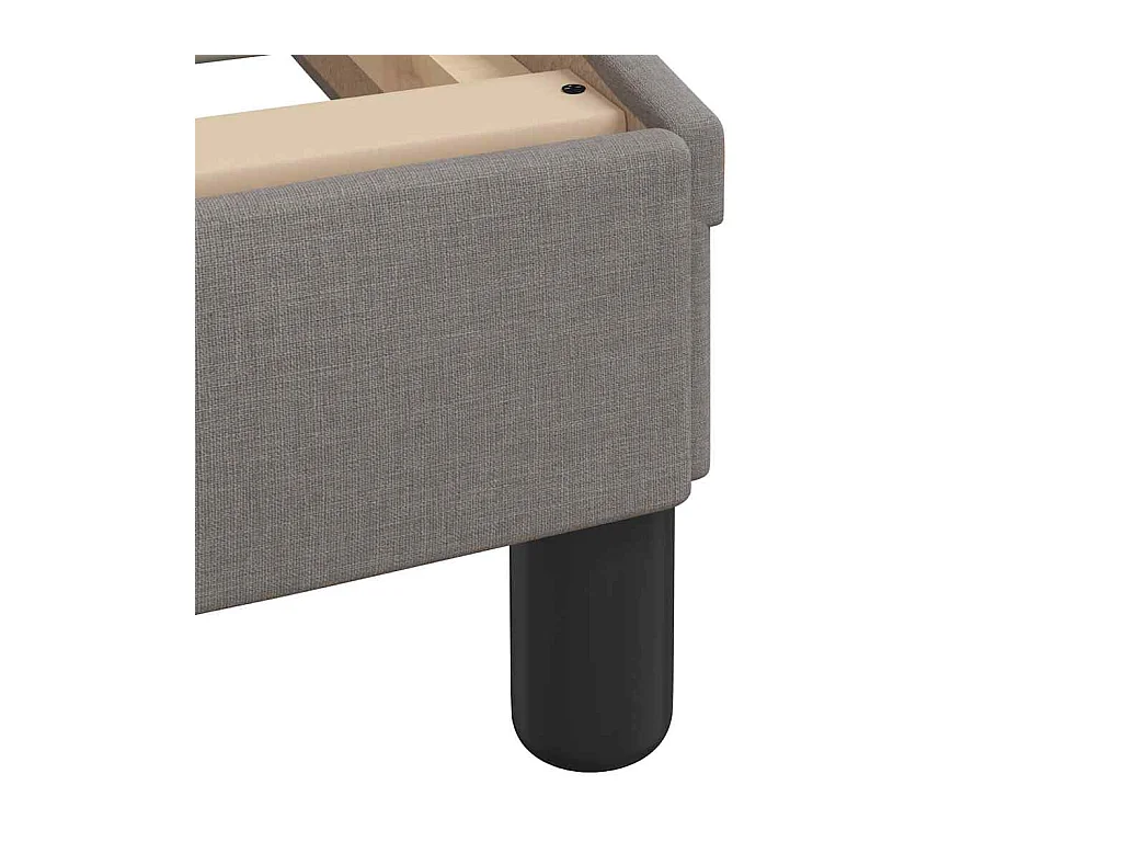 Lit simple | Lit adulte, enfant | Cadre de lit avec LED taupe 120x200 cm tissu