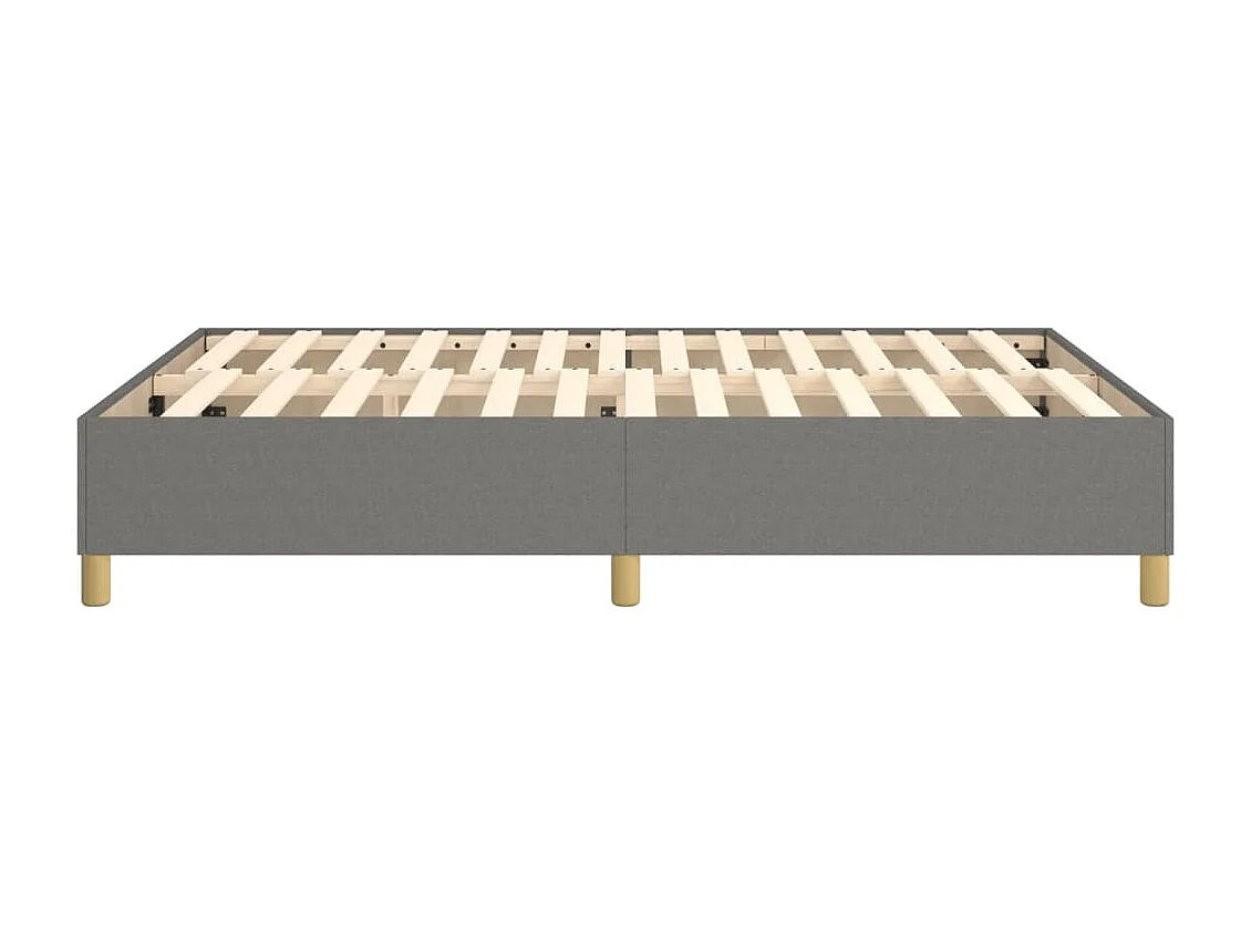 Lit double | Lit adulte | Cadre de lit gris foncé 140x200 cm tissu