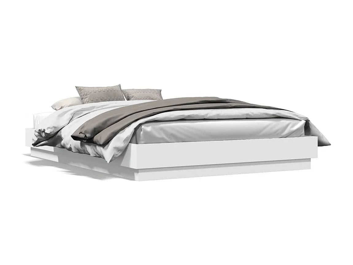 Lit double | Lit adulte | Cadre de lit blanc 150x200 cm