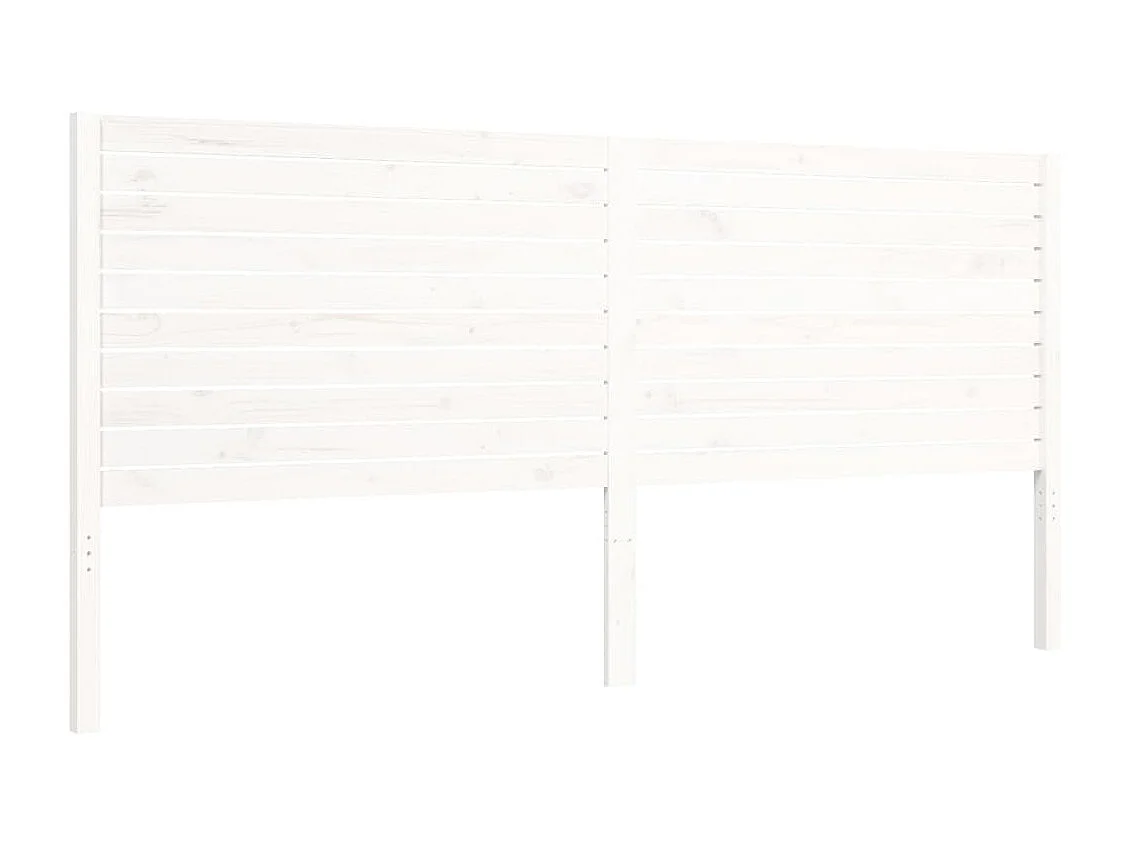 Lit double | Lit adulte | Cadre de lit blanc 200x200 cm bois massif