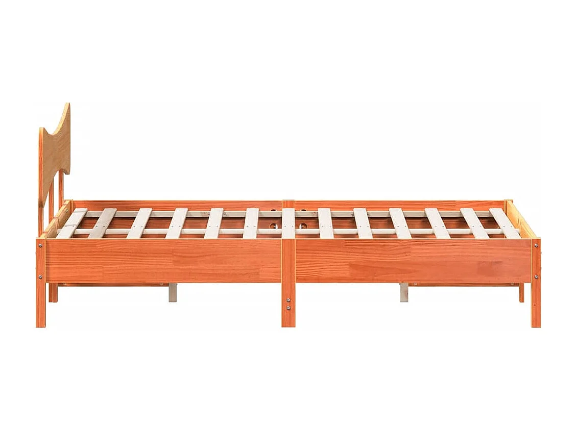 Lit simple | Lit adulte, enfant | Cadre de lit cire marron 120x190cm bois pin massif