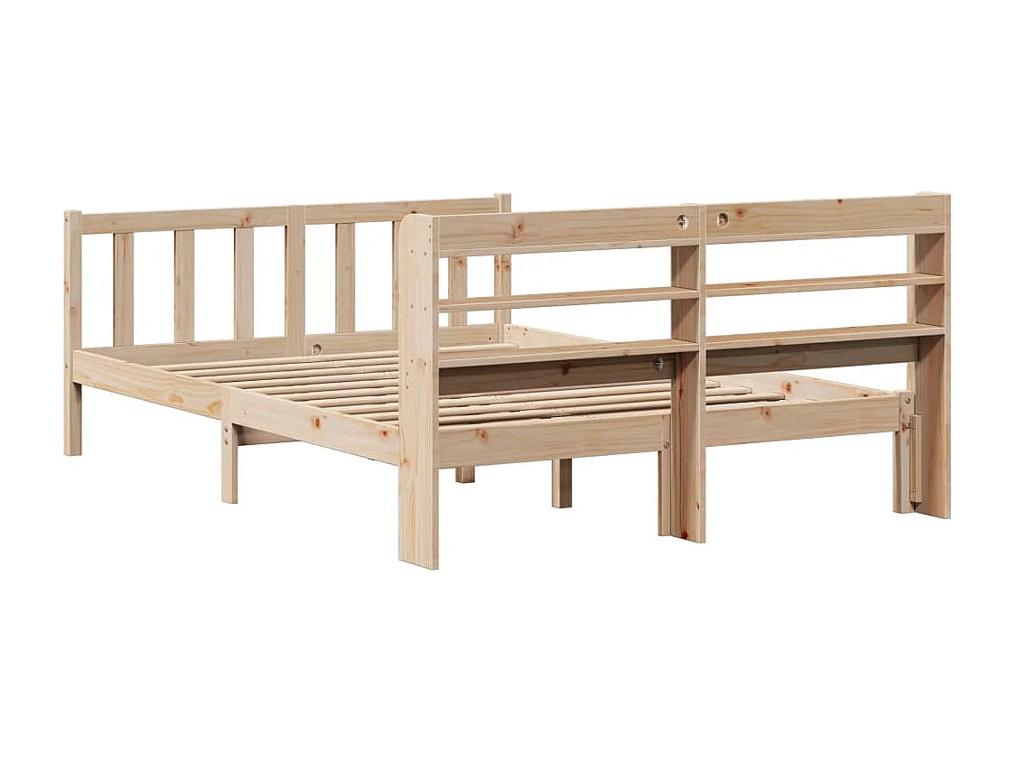 Lit double | Lit adulte | Cadre de lit 140x190 cm bois de pin massif