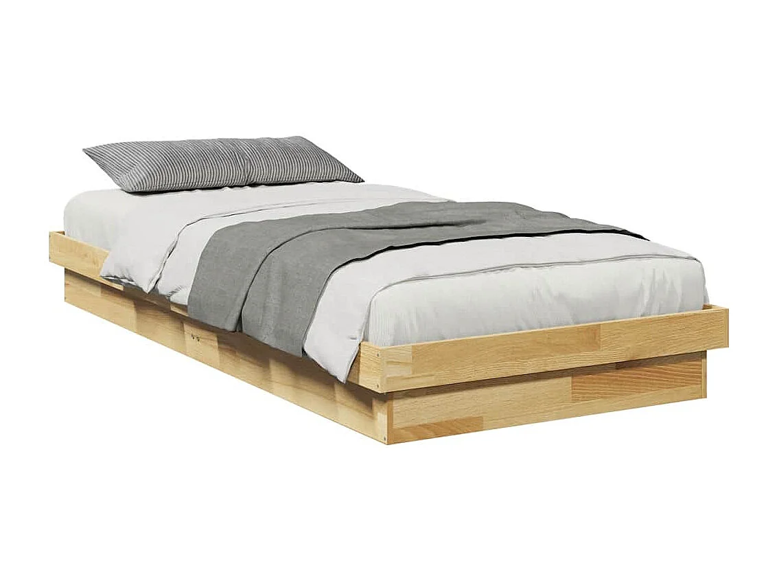 Lit simple | Lit adulte, enfant | Cadre de lit 75x190 cm bois massif de chêne