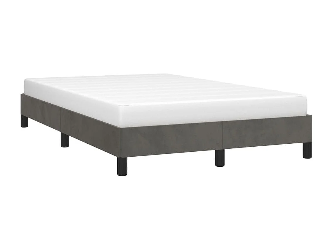 Bedframe | Eenpersoonsbed zonder matras 120x200 cm fluweel donkergrijs