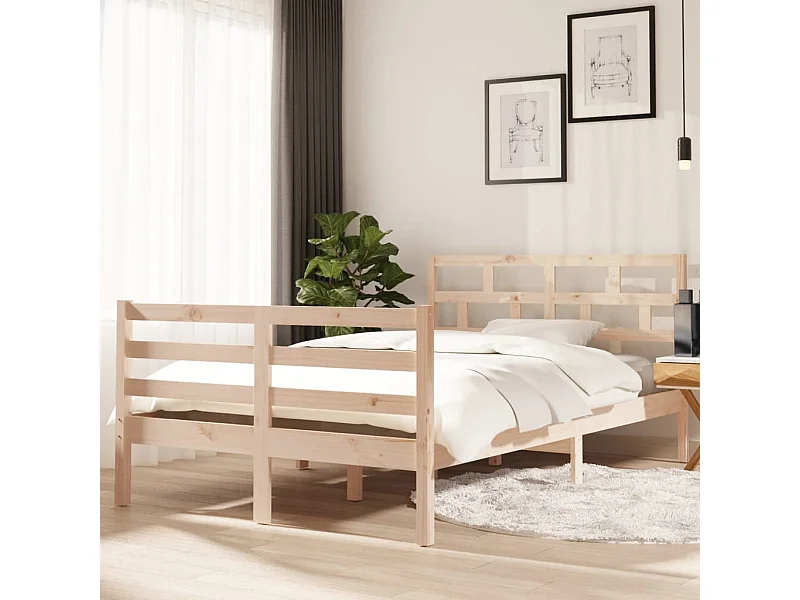 Lit simple | Lit adulte, enfant | Cadre de lit bois massif 120x200 cm