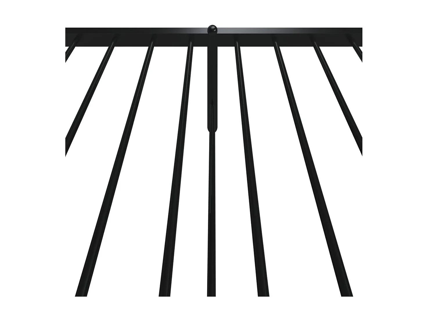 Lit simple | Lit adulte, enfant | Cadre de lit métal avec pied de lit noir 90x190 cm