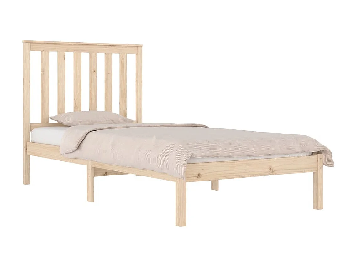 Lit simple | Lit adulte, enfant | Cadre de lit bois massif 100x200 cm