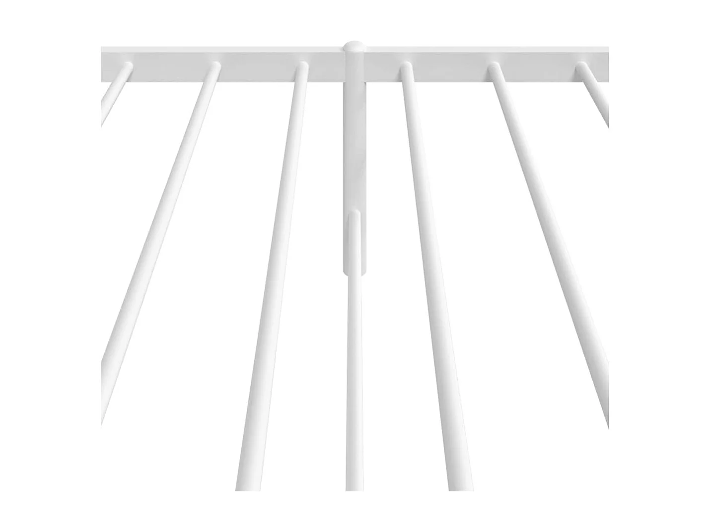 Lit simple | Lit adulte, enfant | Cadre de lit métal et tête de lit blanc 107x203 cm