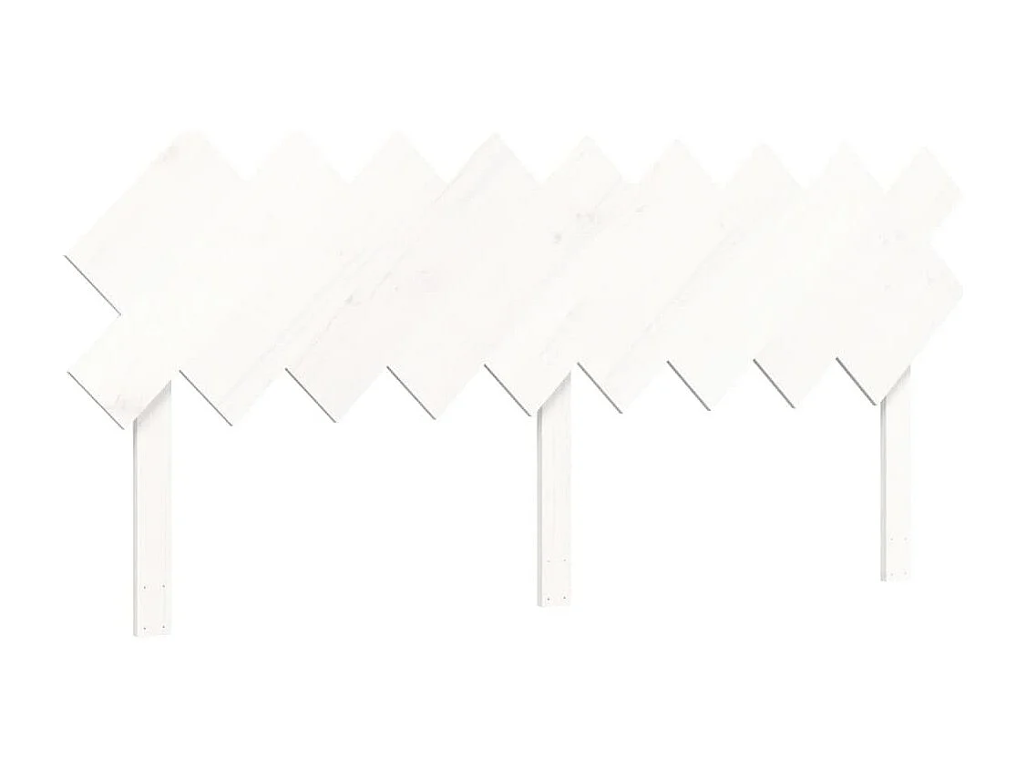 Lit double | Lit adulte | Cadre de lit blanc bois massif de pin 180x200 cm