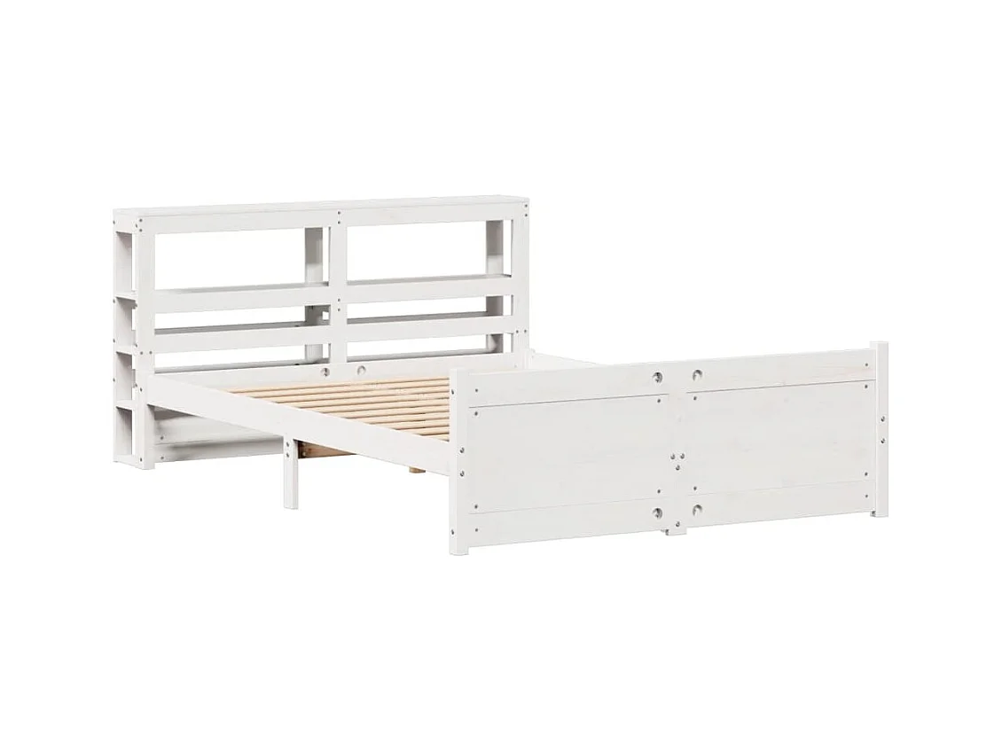 Letto per adulti | Letto matrimoniale | Giroletto con Testiera senza Materasso Bianco 160x200 cm