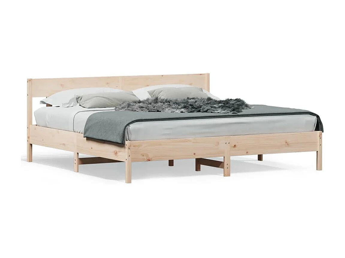 Lit double | Lit adulte | Cadre de lit 180x200 cm bois massif de pin