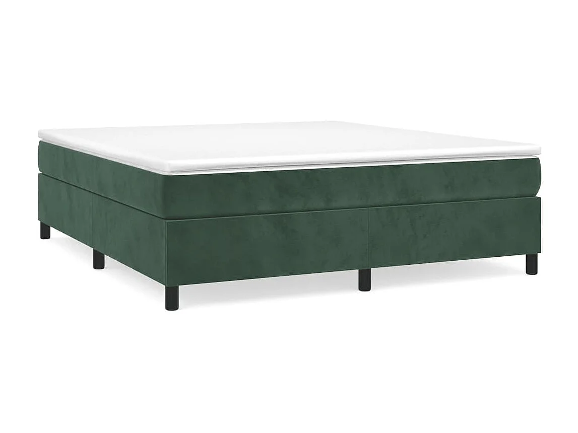 Lit double | Lit adulte | Cadre de lit vert foncé 200x200 cm velours