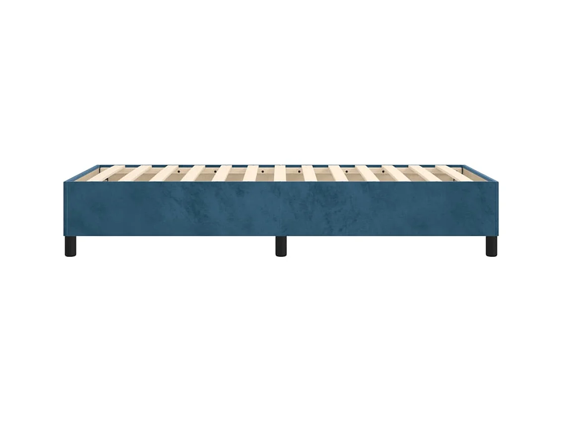 Lit simple | Lit adulte, enfant | Cadre de lit bleu foncé 90x190 cm velours