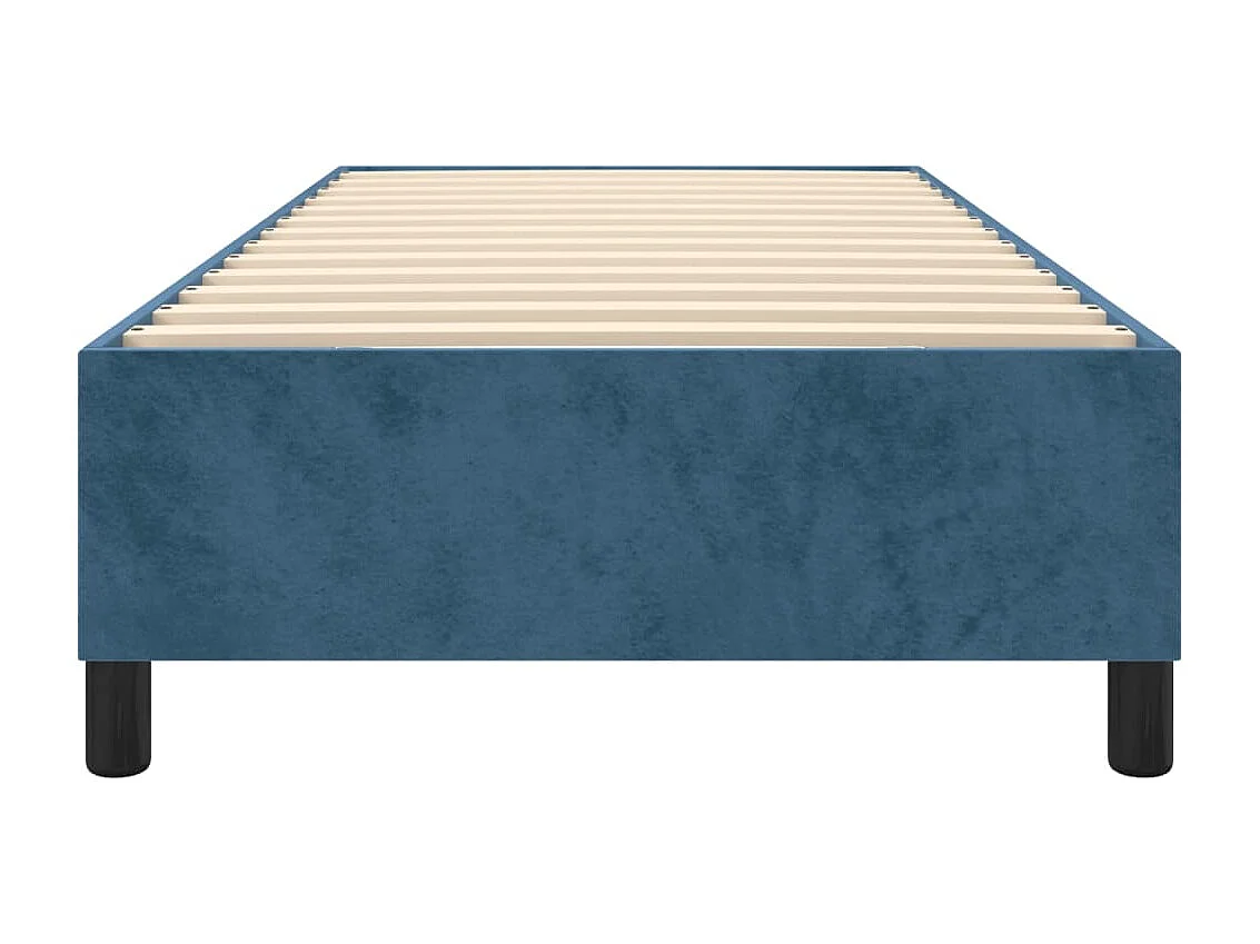 Lit simple | Lit adulte, enfant | Cadre de lit bleu foncé 90x190 cm velours