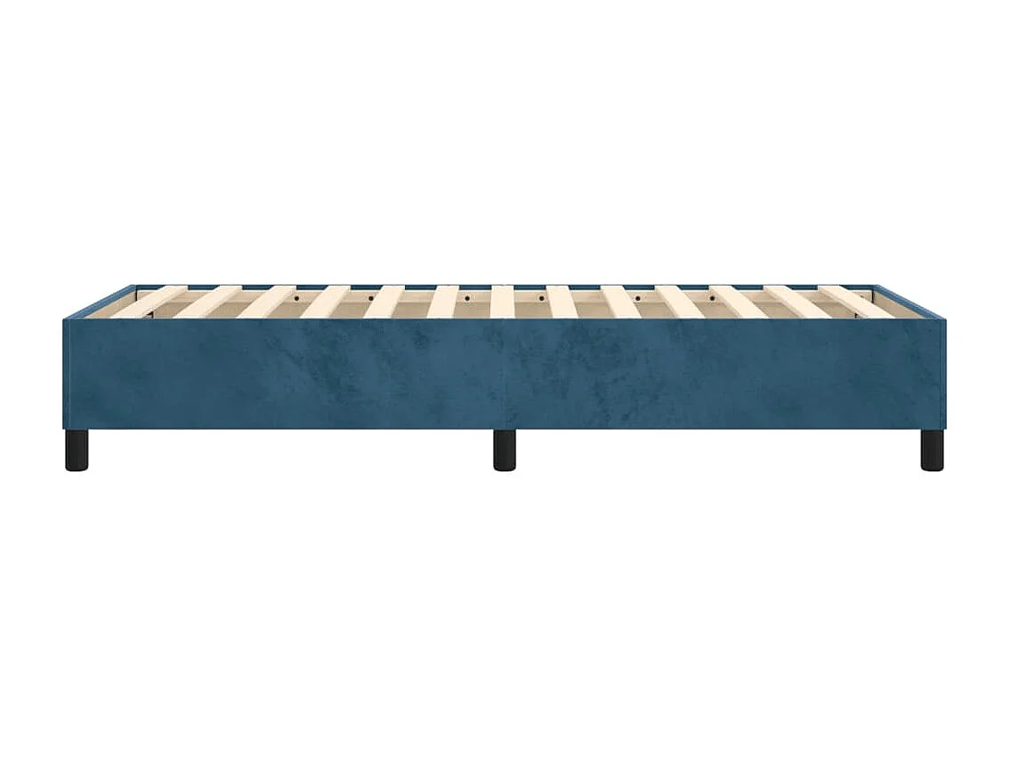 Lit simple | Lit adulte, enfant | Cadre de lit bleu foncé 90x190 cm velours