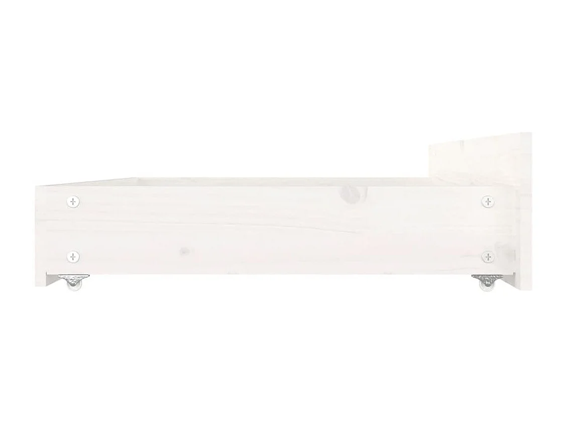 Lit double | Lit adulte | Cadre de lit avec tiroirs blanc 135x190 cm