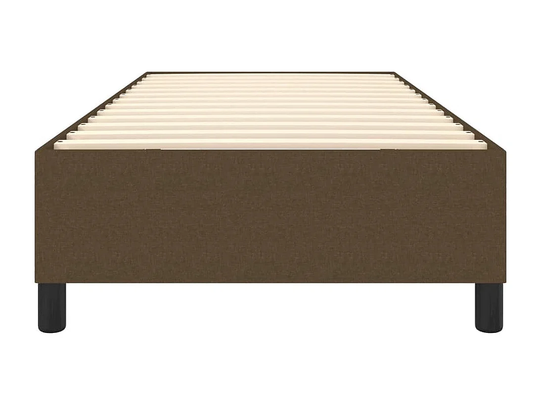 Lit simple | Lit adulte, enfant | Cadre de lit marron foncé 90x200 cm tissu