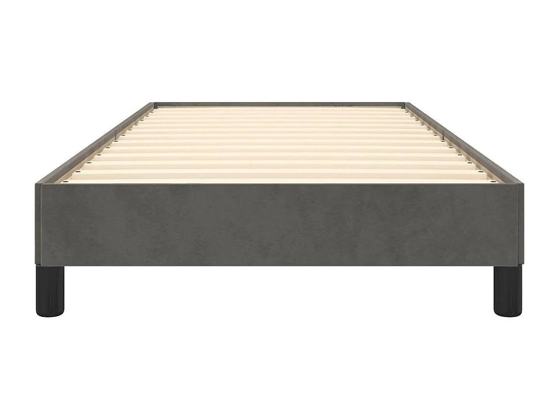 Lit simple | Lit adulte, enfant | Cadre de lit gris foncé 90x200 cm velours