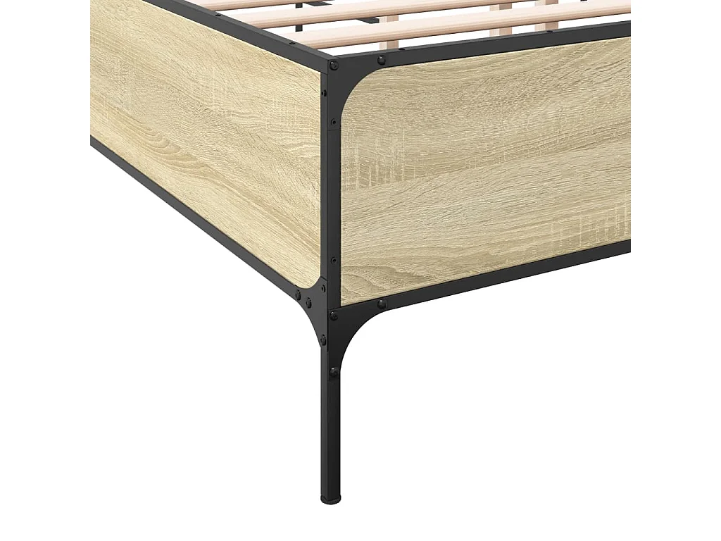 Lit double | Lit adulte | Cadre de lit chêne sonoma 200x200 cm
