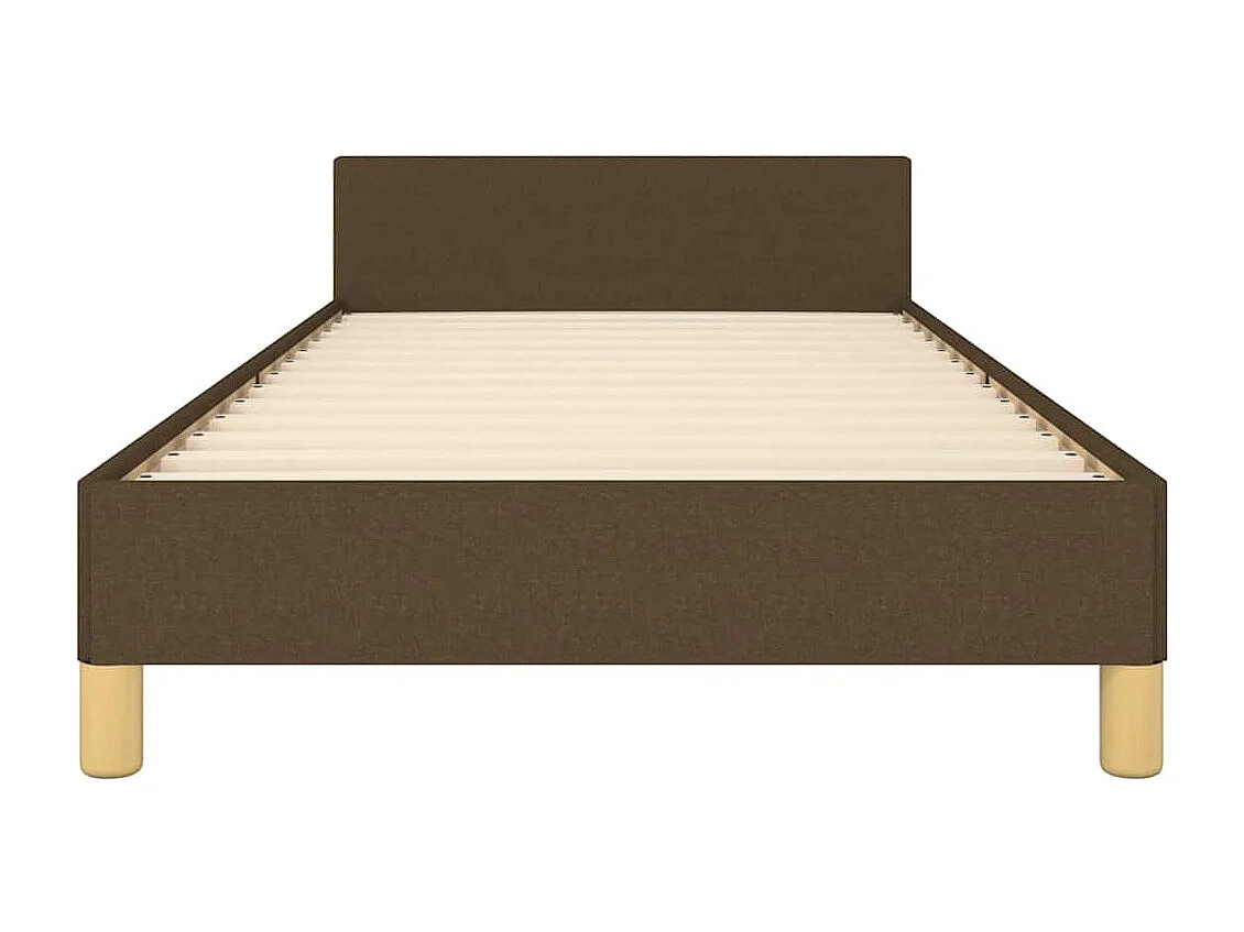 Letto per adulti | Letto singolo | Giroletto senza Materasso Marrone Scuro 100x200 cm Tessuto