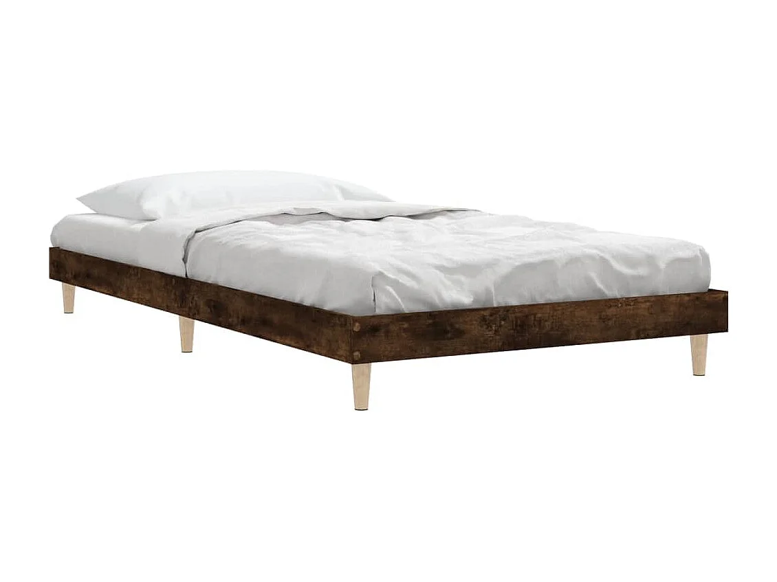 Lit simple | Lit adulte, enfant | Cadre de lit chêne fumé 90x190cm bois d'ingénierie