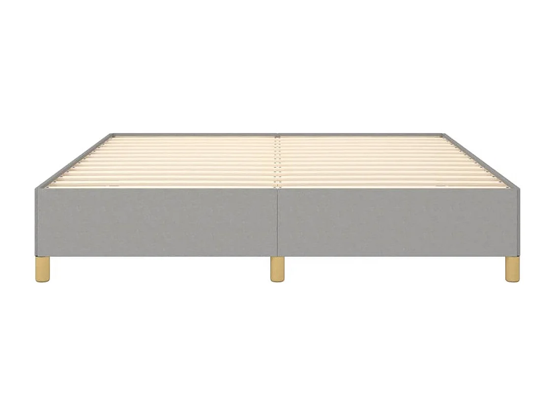 Lit double | Lit adulte | Cadre de lit gris clair 160x200 cm tissu