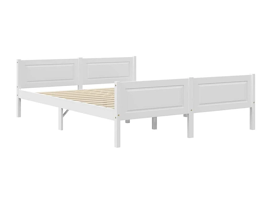 Lit double | Lit adulte | Cadre de lit bois massif de pin blanc 140x200 cm