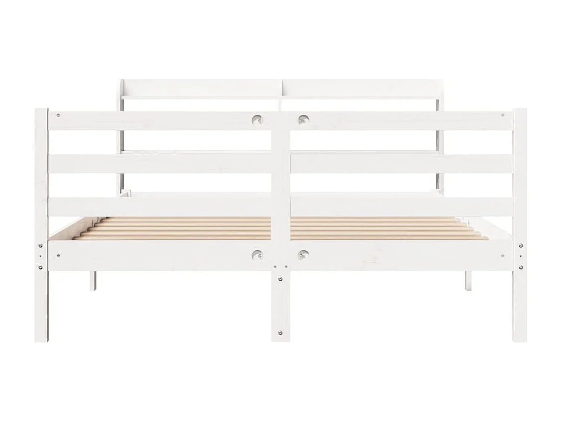 Letto per adulti | Letto singolo | Giroletto con Testiera senza Materasso Bianco 120x200 cm