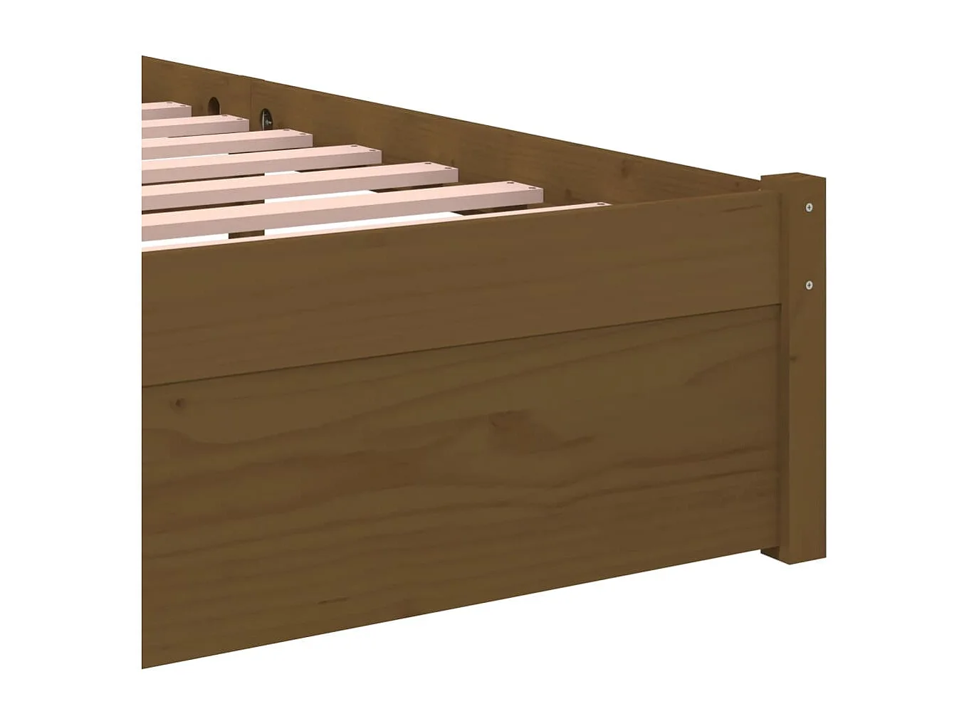 Lit simple | Lit adulte, enfant | Cadre de lit marron miel bois massif 75x190 cm