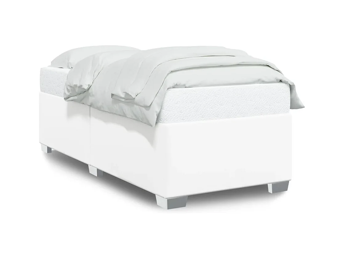 Letto per adulti | Letto singolo | Giroletto Bianco 90x200 cm in Similpelle