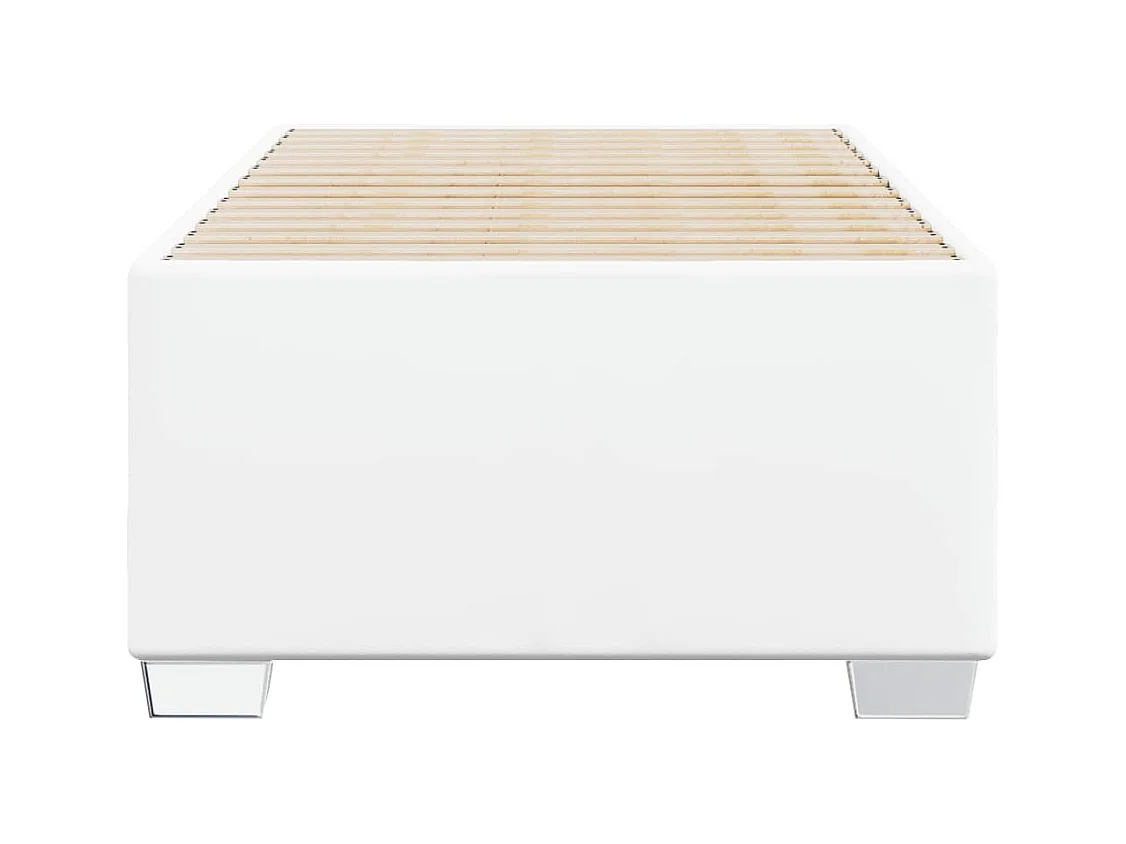 Letto per adulti | Letto singolo | Giroletto Bianco 90x200 cm in Similpelle