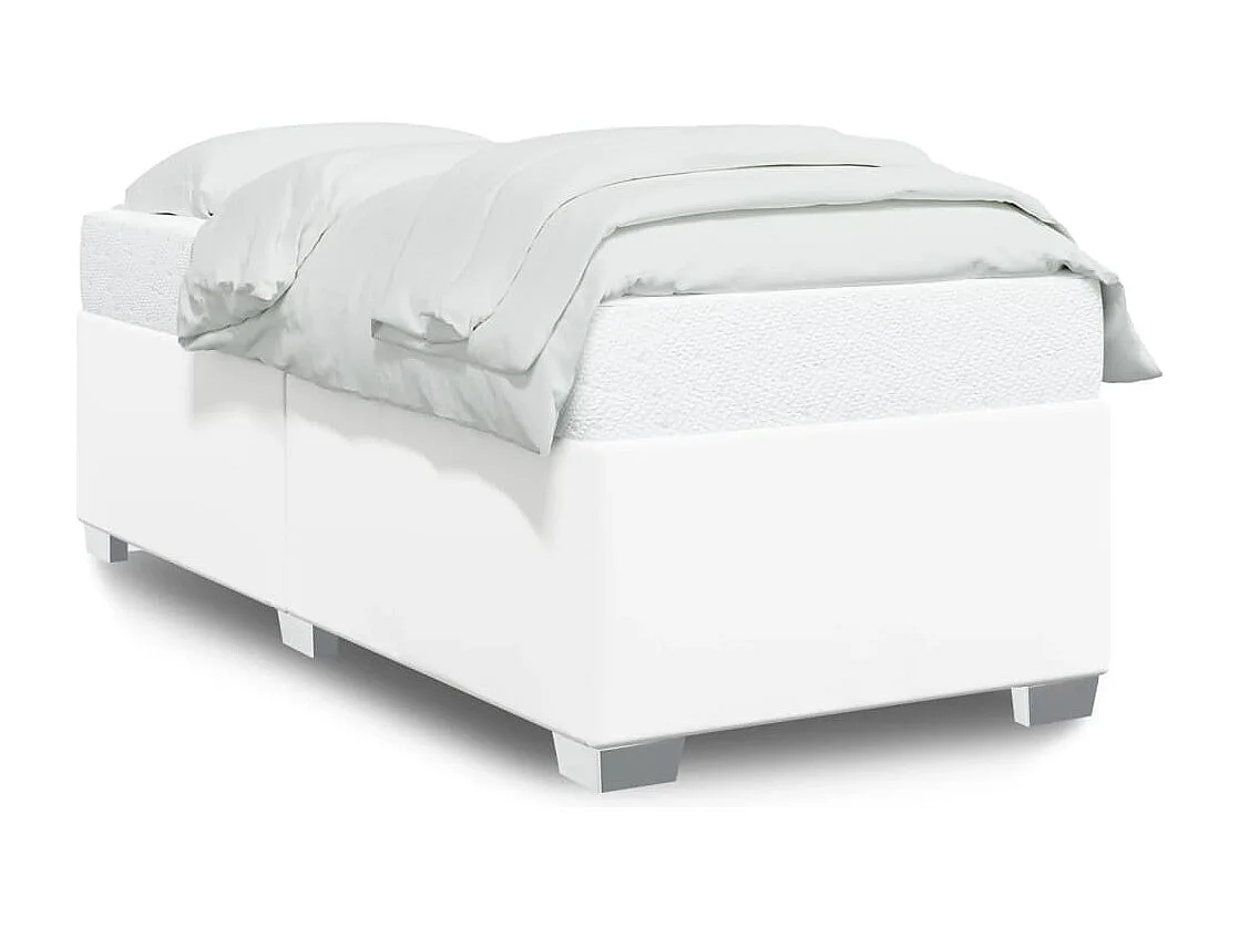 Lit simple | Lit adulte, enfant | Cadre de lit blanc 90x200 cm similicuir