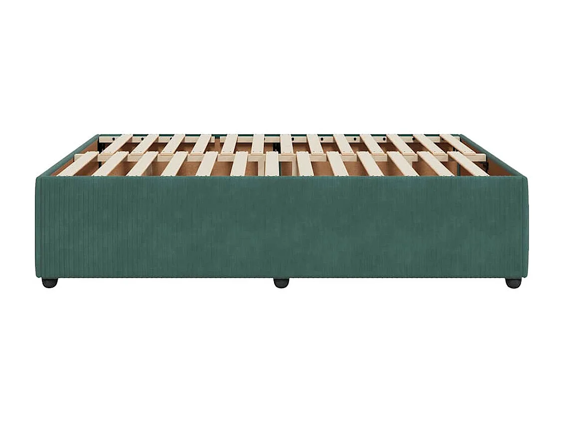 Lit double | Lit adulte | Cadre de lit vert foncé 160x200 cm velours