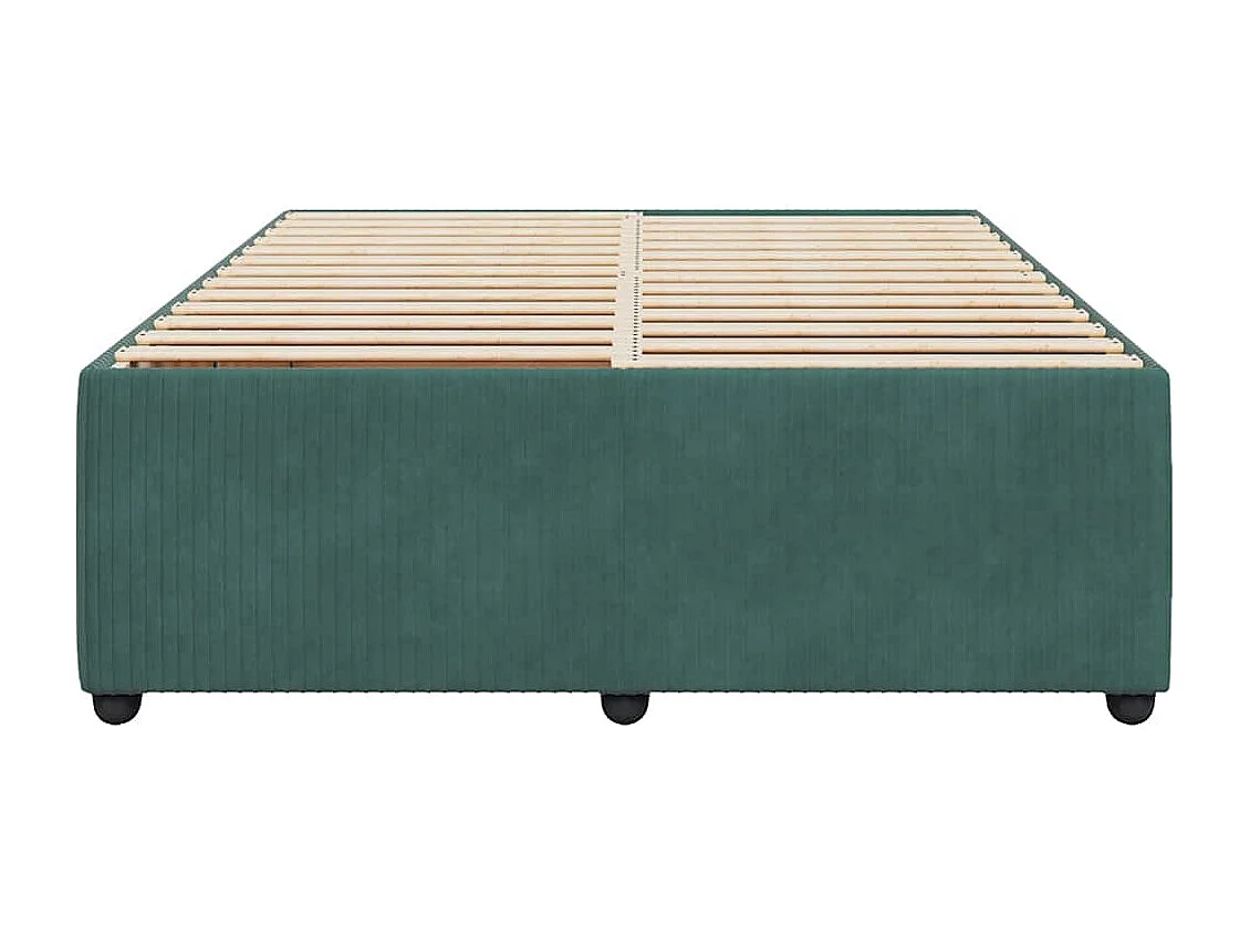 Lit double | Lit adulte | Cadre de lit vert foncé 160x200 cm velours