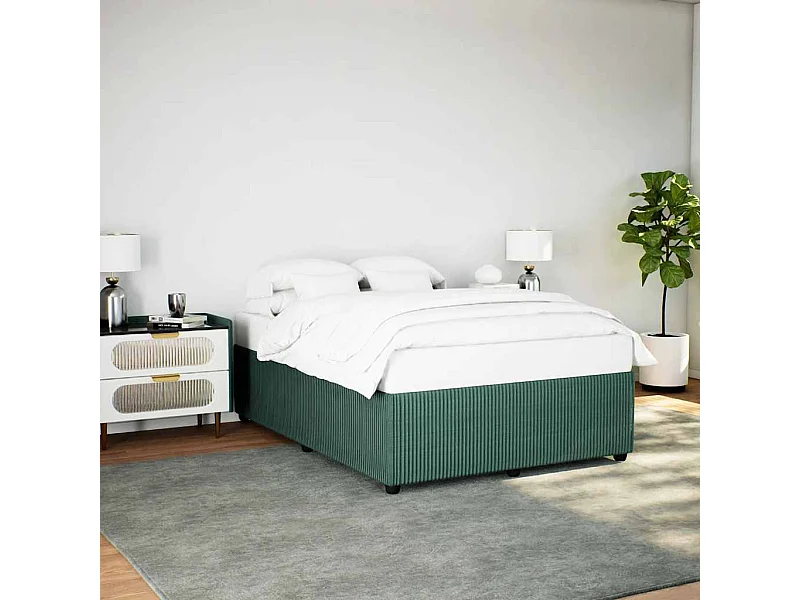 Letto per adulti | Letto matrimoniale | Giroletto senza Materasso Verde Scuro 160x200 cm in Velluto