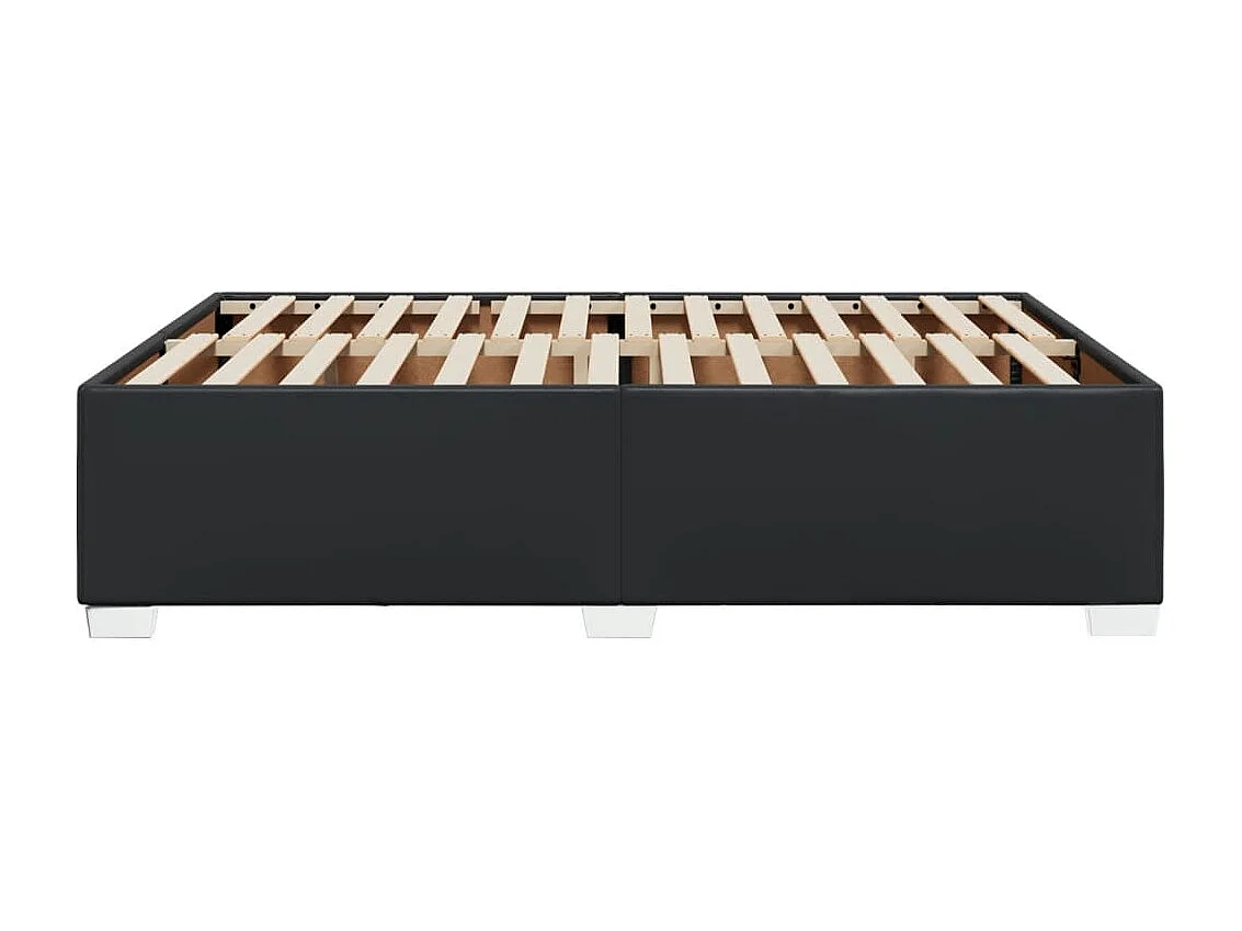 Letto per adulti | Letto matrimoniale | Giroletto Nero 140x200 cm in Similpelle