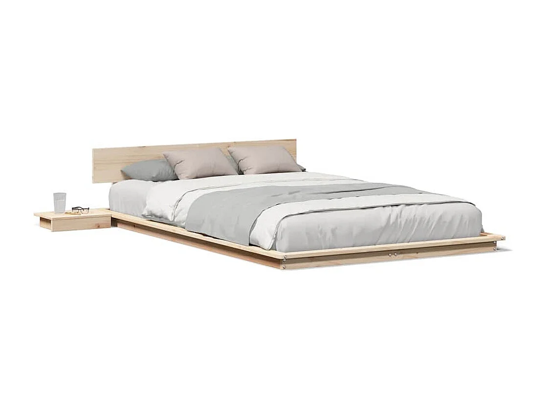 Lit simple | Lit adulte, enfant | Cadre de lit Marron 120x190 cm bois