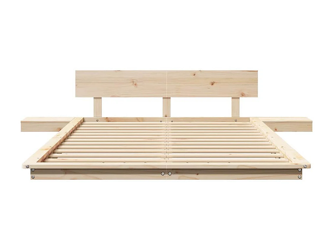 Lit simple | Lit adulte, enfant | Cadre de lit Marron 120x190 cm bois