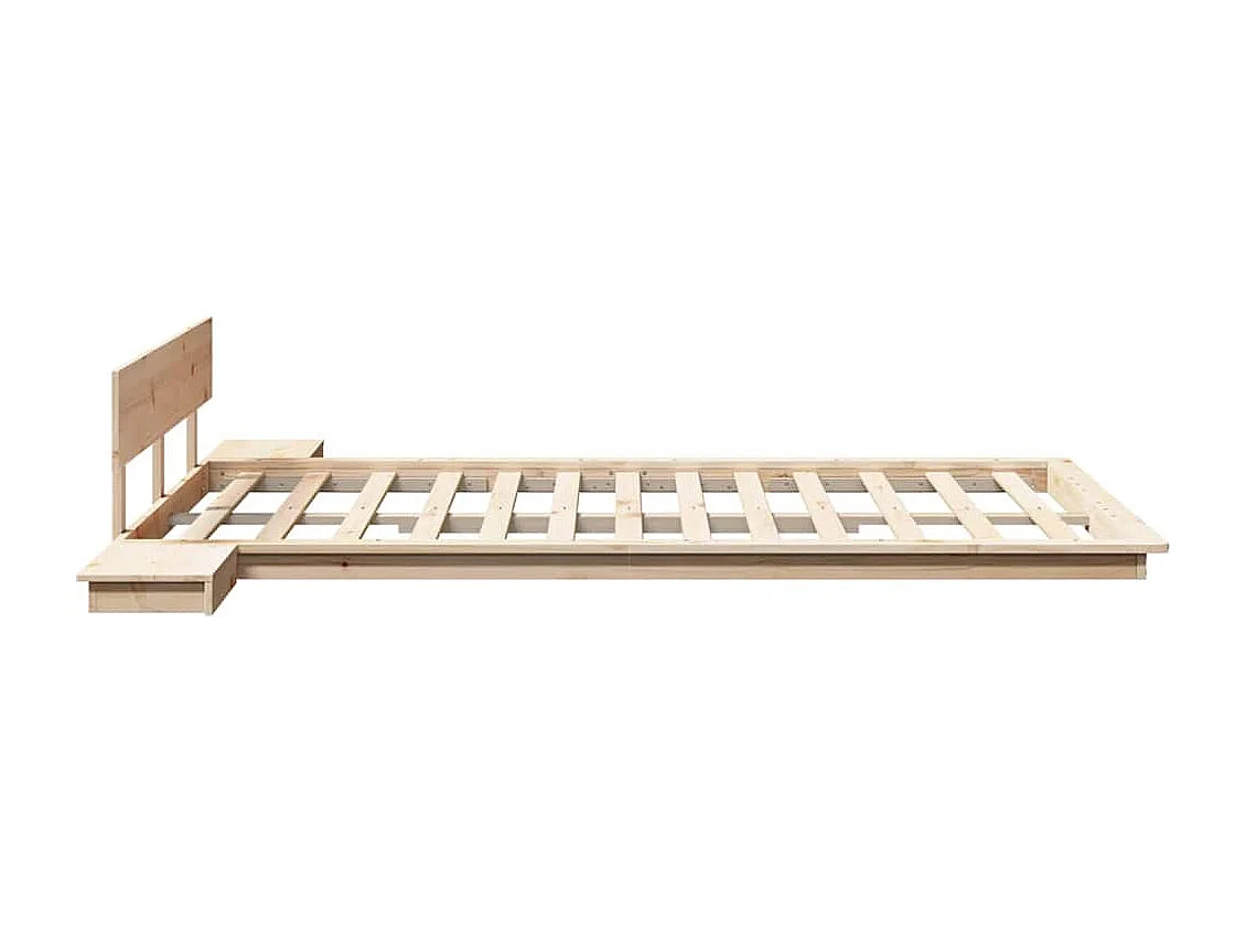 Lit simple | Lit adulte, enfant | Cadre de lit Marron 120x190 cm bois