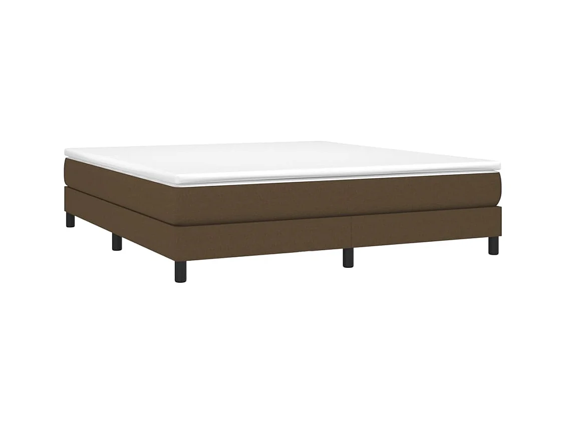 Lit double | Lit adulte | Cadre de lit marron foncé 180x200 cm tissu