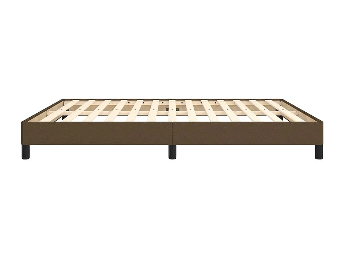 Lit double | Lit adulte | Cadre de lit marron foncé 180x200 cm tissu