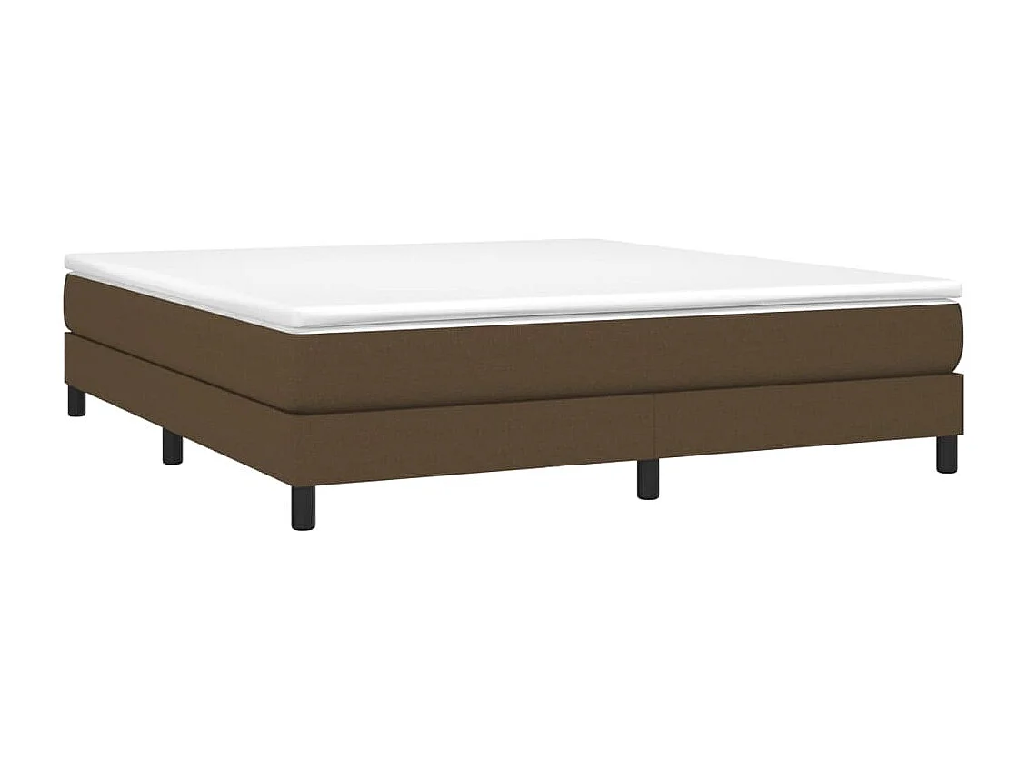 Lit double | Lit adulte | Cadre de lit marron foncé 180x200 cm tissu