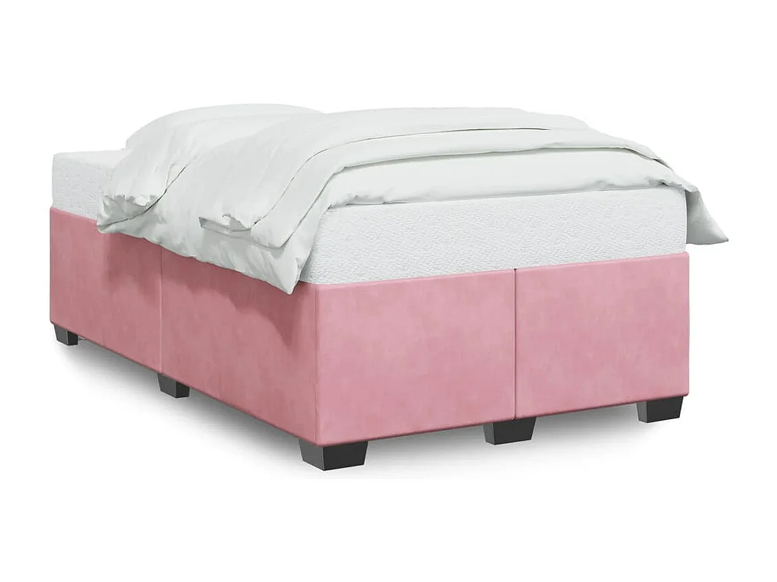 Lit simple | Lit adulte, enfant | Cadre de lit rose 120x190 cm velours