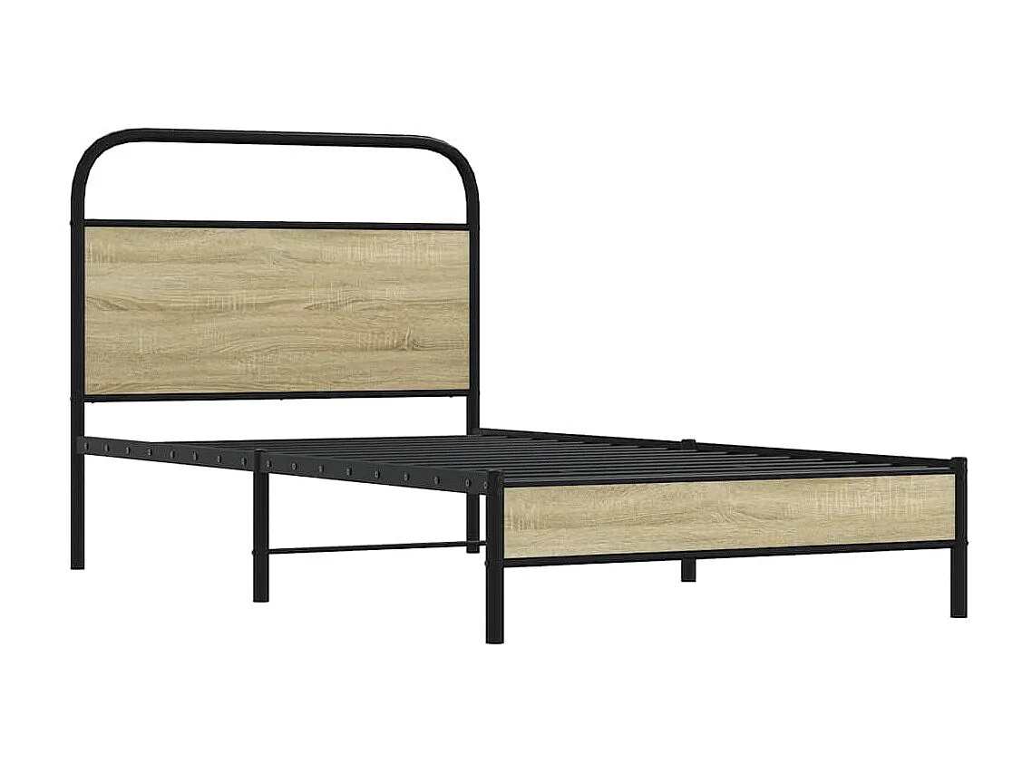 Letto per adulti | Letto singolo | Giroletto senza Materasso Rovere Sonoma 90x200 cm in Truciolato