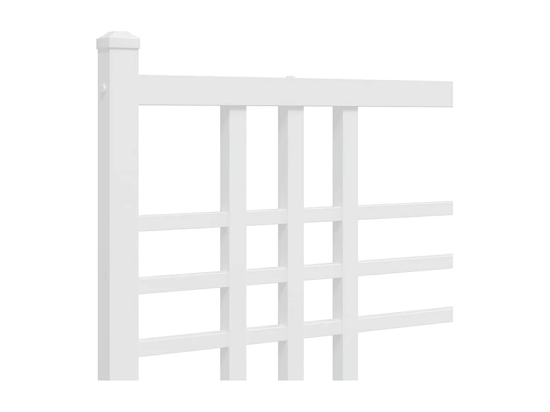 Lit double | Lit adulte | Cadre de lit métal et pied de lit blanc 137x190 cm