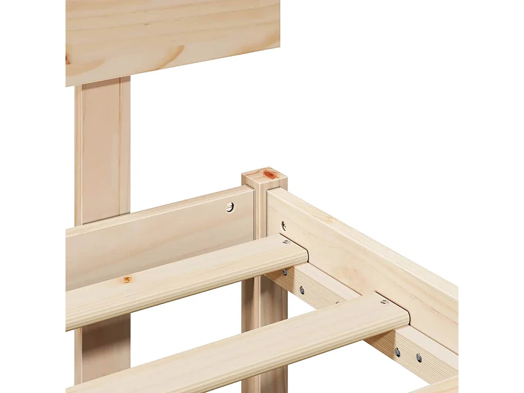 Lit simple | Lit adulte, enfant | Cadre de lit Marron 100x200 cm Bois de pin massif