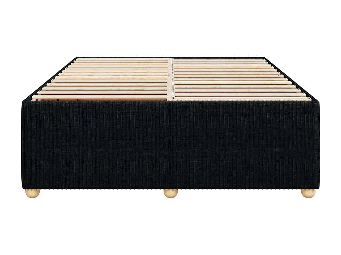 Lit double | Lit adulte | Cadre de lit noir 140x200 cm tissu