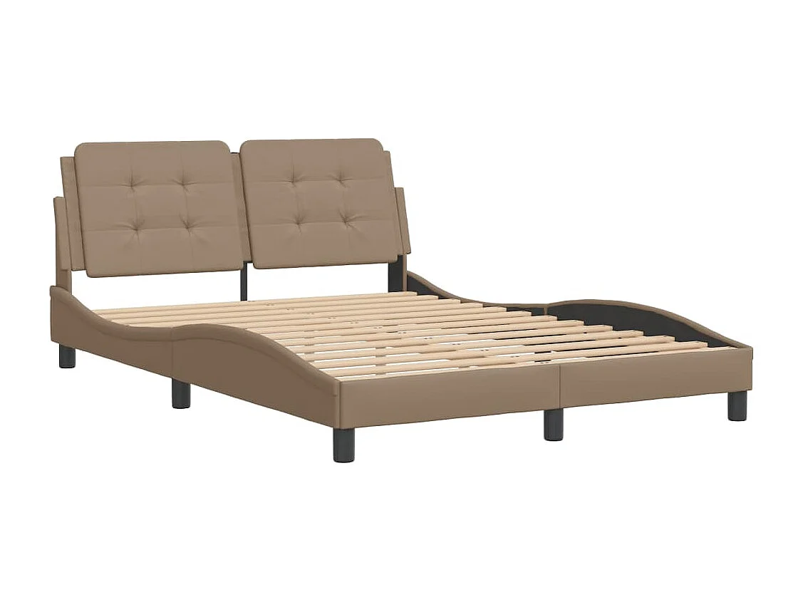 Lit double | Lit adulte | Cadre de lit cappuccino 140x190 cm similicuir